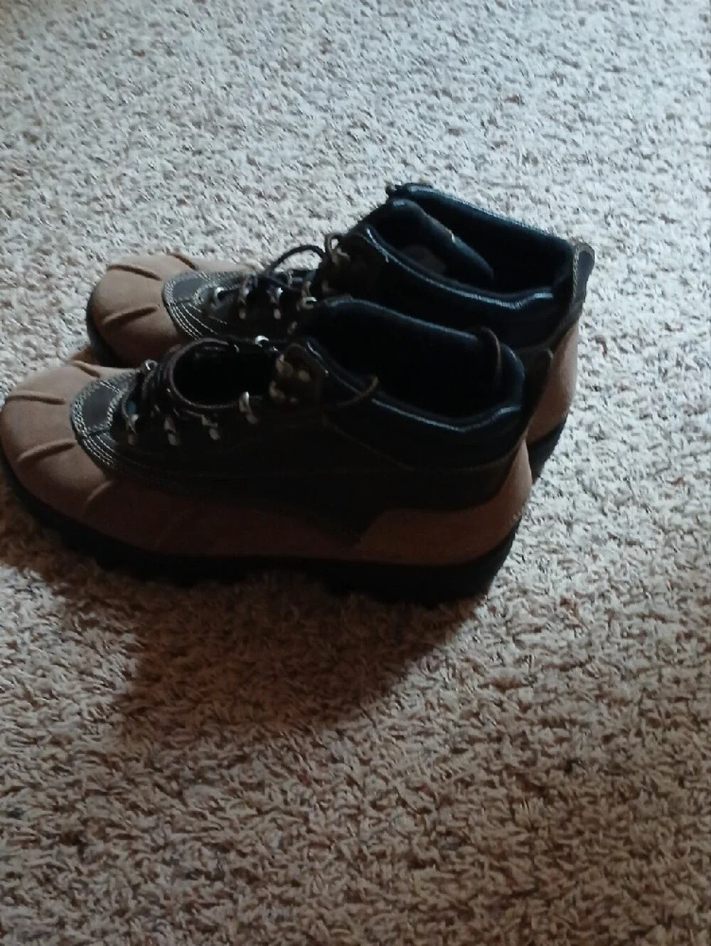 Cherokee Brown and Black Lace-Up Hiking Boots